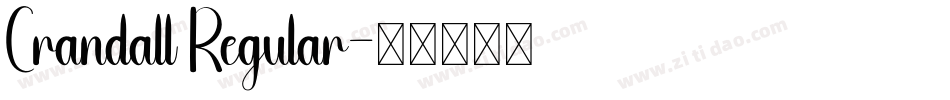 Crandall Regular字体转换